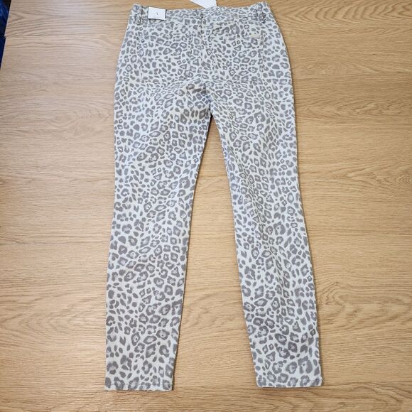 WHITE HOUSE BLACK MARKET The Skinny Pants 4 Ankle Jean Leopard Cheetah 30x28 NWT - Picture 3 of 11